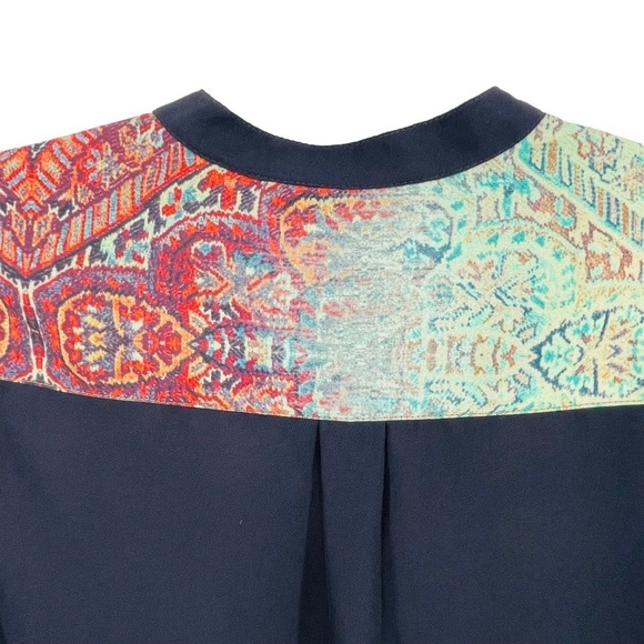 Soft Surroundings Boho Agra Tunic Top Paisley Floral Print Blouse - Sz XSP - Picture 9 of 15